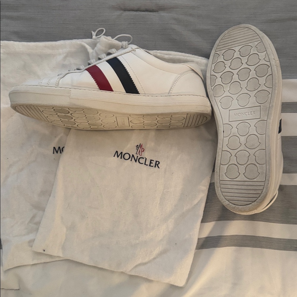 Moncler White Sneakers with Red and Black Accents 9us (42eu) - Picture 3 of 6